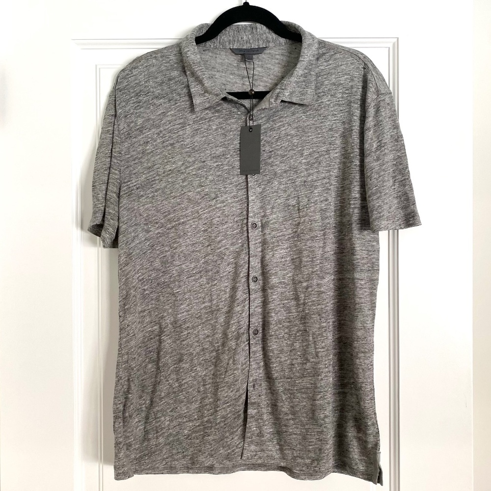 NWT John Varvatos Carriere 100% Linen Button Down - L